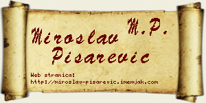 Miroslav Pisarević vizit kartica